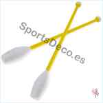 Mazas Iniciación 41cm Blanca/Amarilla
