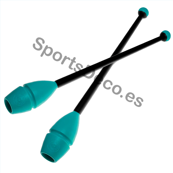 1377-eb9-Mazas-de-Iniciacion-para-Gimnasia-Ritmica.png Mazas Iniciación 45cm Aguamarina/Negra - Imagen 1