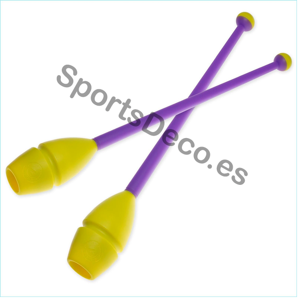 1460-4bf-Mazas-de-Iniciacion-para-Gimnasia-Ritmica.png Mazas Iniciación 45cm Amarilla/Violeta - Imagen 1