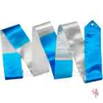 Cinta Iniciación Bicolor Blanca-Celeste.