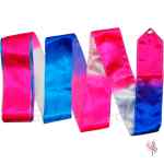 Cinta Iniciación Tricolor Blanca-Azul-Fucsia.