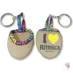 Llavero Puntera Rítmica 014 Leopardo arcoiris/amarillo