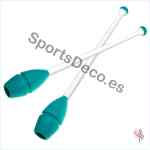 Mazas Iniciación 36cm Aguamarina/Blanco